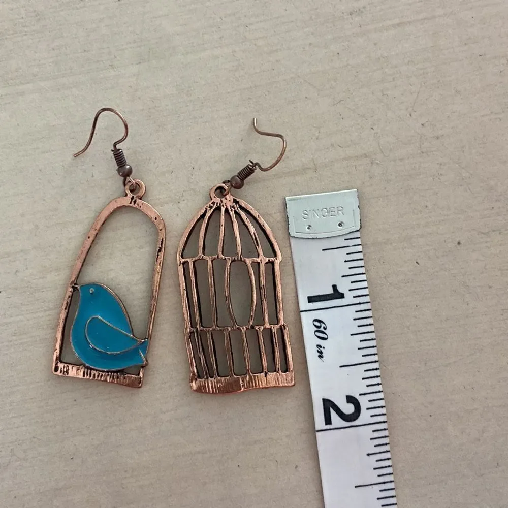 Bird and Cage earrings‎